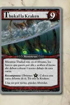 Carta de Thukal la Kraken con su coste y su recompensa de honor.